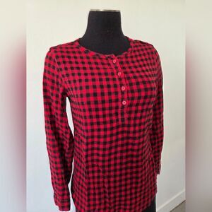 GAP Kids XXL 14-16 Girls Buffalo Plaid Blouse Top High Neck Winter Cozy Cabin